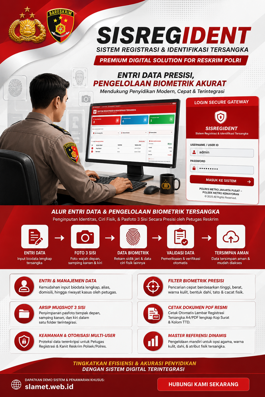 🚨 TINGKATKAN EFISIENSI & AKURASI PENGELOLAAN DATA TERSANGKA DENGAN SISREGIDENT